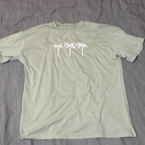 Oversized Green Palm Tree T shirt size M
